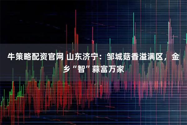 牛策略配资官网 山东济宁：邹城菇香溢满区，金乡“智”蒜富万家